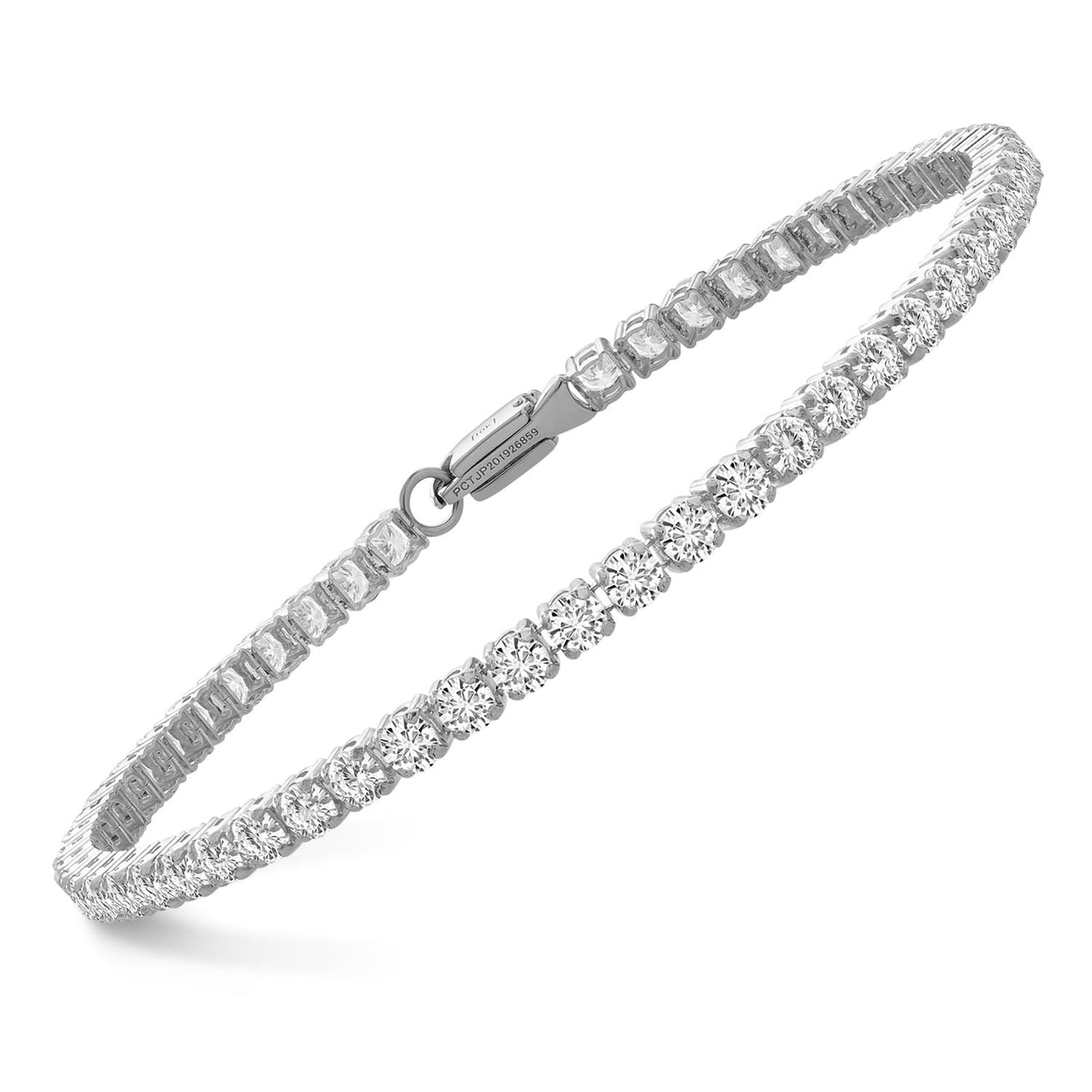 Gem Stone King 1.50 Cttw 14K Yellow or White Gold Round White Lab Grown Diamond Tennis Bracelet | E-F Color | VS1-VS2 Clarity | Gold Bracelet For Women | Available in 6.5, 7, 7.5 Inches