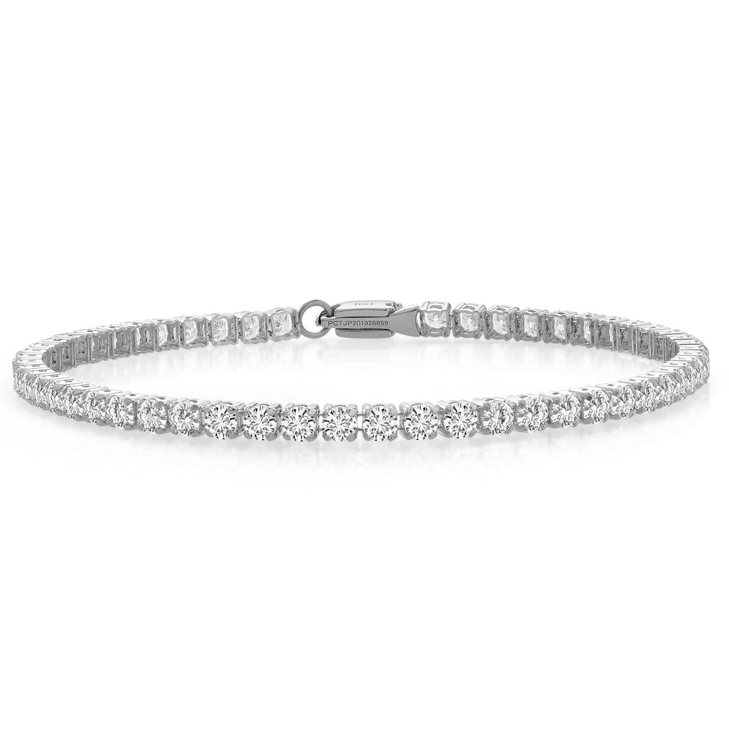 Gem Stone King 1.50 Cttw 14K Yellow or White Gold Round White Lab Grown Diamond Tennis Bracelet | E-F Color | VS1-VS2 Clarity | Gold Bracelet For Women | Available in 6.5, 7, 7.5 Inches