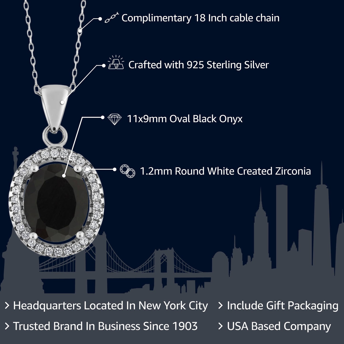 Gem Stone King 11X9MM Oval Gemstone Birthstone Halo Pendant Necklace For Women | 925 Sterling Silver | With 18 Inch Silver Chain | Fine Jewelry Gifts for Her Mom Women Wife